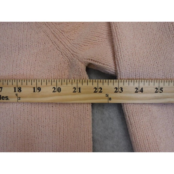 J Jill womans large v neck full zip pink sweater - Picture 6 of 7